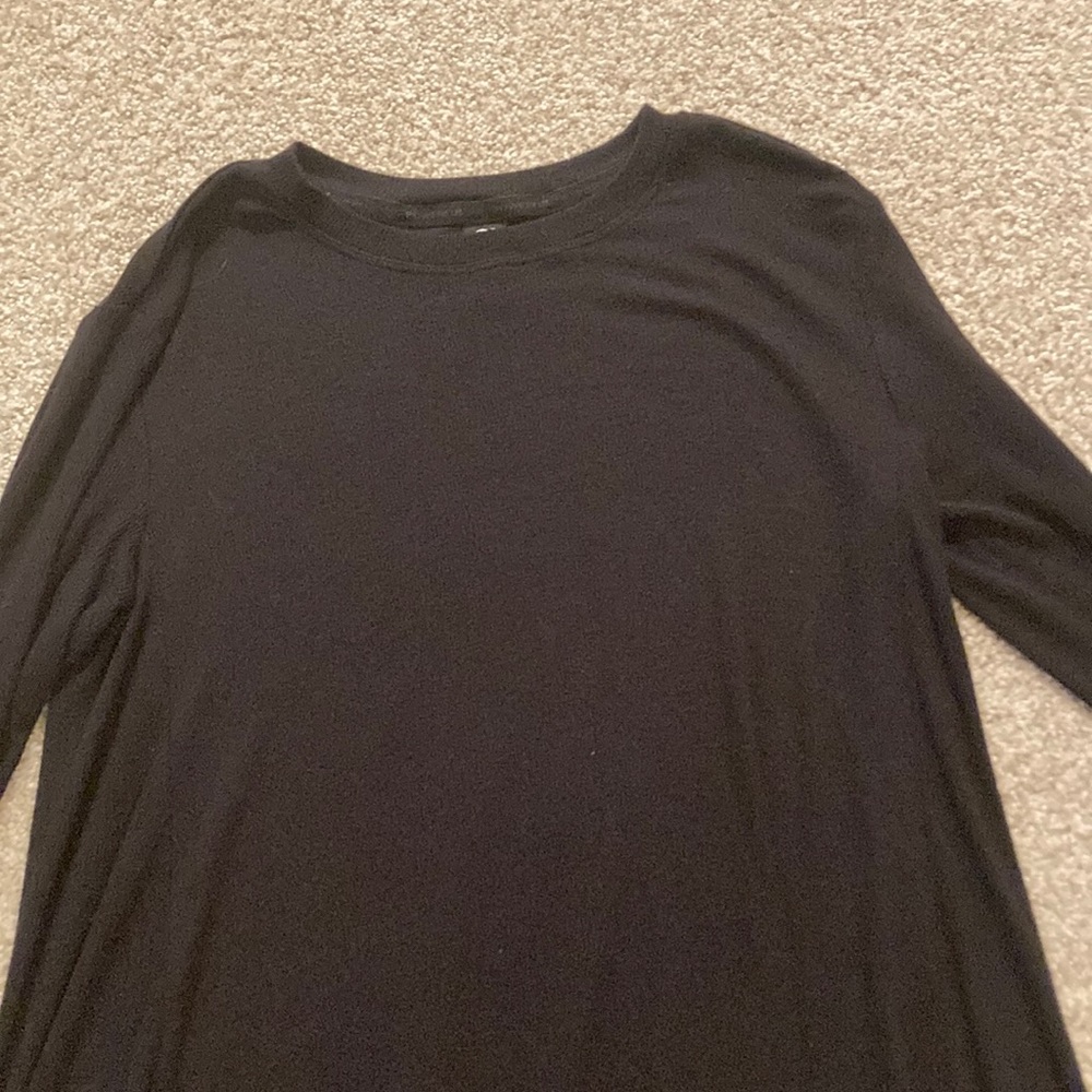 Athleta Girl flowy black athletic top long sleeve size girls L/12 great quality